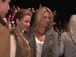 Lauren 'Lo' Bosworth and Stephanie Pratt at the front row of Rebecca Minkoff Fall 2011 Stock Footage