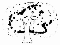 TREE - aura, energetic field, pure black dots (LOOP) Stock Footage