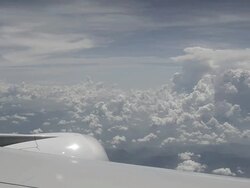 WS ARIAL View of monsoon clouds / Bangkok, Thailand Stock Footage