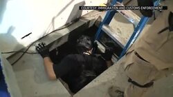 A tunnel designed to smuggle drugs from Tijuana, Mexico, to San Diego is equipped with electricity, ventilation and a rail system, U.S. authorities said Thursday.  The tunnel was discovered on Wednesday, and three suspects are in custody.  (Oct. 31) News Clip