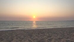 Sunset on the beach Stock Footage