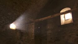 Janovas, Huesca, Spain. Interior church detail Stock Footage