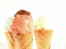 Ice Cream in Waffles Stock Footage