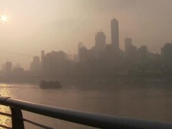 Wide shots of Chongqing city skyline. News Clip