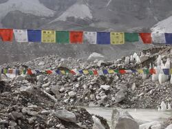 Everest Prayer Flags Stock Footage