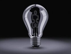 Bulb Solution Idea Stock Footage