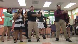 Pop star surprises high school students with performance at school dance News Clip