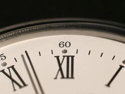 Clock mark the hours. Time passes inexorably Stock Footage