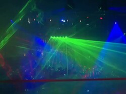 Nightclub Crowd with Laser Lights Stock Footage