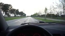 Driver in car driving Stock Footage