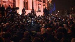 CLEAN : Hungarian protesters hold anti PM Orban indignation rallies News Clip