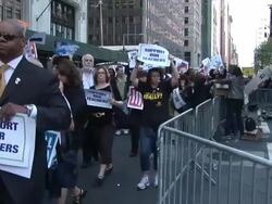 May 12, 2011 Rally and March - City Hall Stock Footage