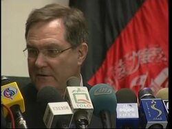 President Karzai meets German Defence Minister, news conf News Clip