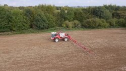 Crop Sprayer, Aerial View Stock Footage