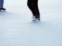 spinning skater (female) Stock Footage