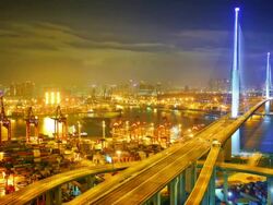 Bridge to Hong Kong Stock Footage