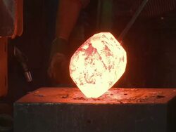 ECU Woker woking at hammer mill  / Gueglingen, Baden-Wuerttemberg, Germany Stock Footage