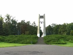 WS shot monument in the Cytadela Park Stock Footage