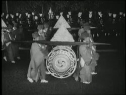 Japanese Crown Prince Hirohito marches in the funeral procession for Japanese Emperor Taisho. News Clip