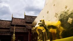 Time lapse of Elephant with clouds move Stock Footage