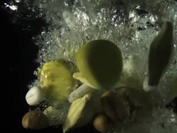 grains falling into water Stock Footage