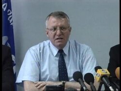 YUGOSLAVIA: SERB VICE PRIME MINISTER PRESS CONFERENCE News Clip