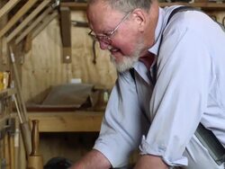 Senior Man Woodworking Stock Footage