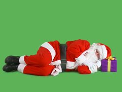 Santa Taking A Nap Stock Footage