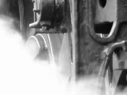 Steam Engine Train Gears #2 - BW Stock Footage