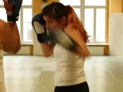 Kickboxing girl Stock Footage