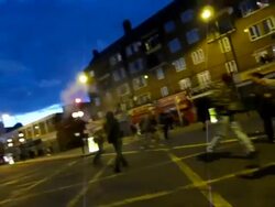 Riots London UK Stock Footage