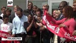 Rock star Jon Bon Jovi is showing some brotherly love in Philadelphia. On Tuesday, he attended the grand opening of a low-income housing building that bears his initials. His foundation helped provide some of the funding. (April 22) News Clip
