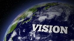 Inspirational words on rotating planet seamless loop Stock Footage