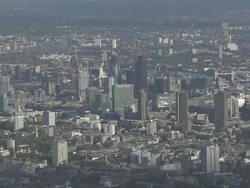 AERIAL WS City of London Stock Footage