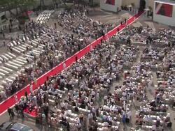 ATMOSPHERE Monaco Palace at the Monaco Royal Wedding: Religious Ceremony Arrivals at Monaco . (Footage by WireImage Video/Getty Images Entertainment Video) Stock Footage