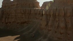 View of Yadan landforms in China Stock Footage