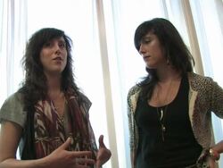 The Watson Twins Interview (clip 2) Stock Footage