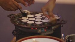 Making kind of Thai sweetmeat Stock Footage
