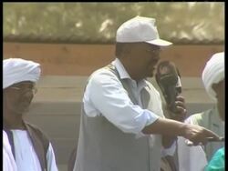 President Omar al-Bashir holds election rally, security News Clip