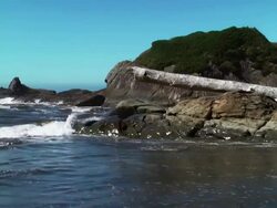  MS  Waves moving  in ocean  /  Washington, United States  Washington, United States Stock Footage