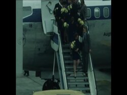 SYND 30-10-72 HIJACKED LUFTHANSA PLANE ARRIVES News Clip