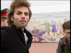 Police breaking up gay pride march, plus anti-gay demo, sbite News Clip