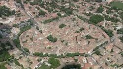 Saint-Remy-De-Provence - - Aerial View - Provence-Alpes-Cï¿½te d'Azur,  Bouches-du-Rhï¿½ne,  Arrondissement d?Arles helicopter filming,  aerial video,  cineflex,  establishing shot,  France Stock Footage