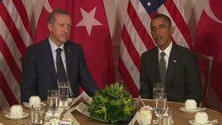 CLEAN: Obama meets Erdogan after Ankara bomb blast News Clip