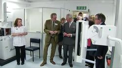 Prince Charles opens new hospital X-Ray unit News Clip