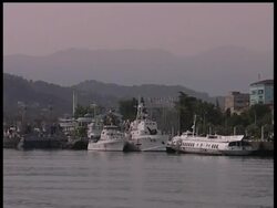 The USS McFaul, a US Navy warship carrying a small consignment of humanitarian aid for Georgia, has anchored in that country's southern port of Batumi News Clip