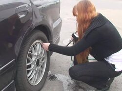 Flat Tire Stock Footage