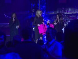 SPEECH: Maggie DiNome, Melanie Griffith & Rita Wilson at St. John's Health Center's Power Of Pink Benefiting The Margie Petersen Breast Center Stock Footage