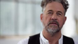 Artist plans his painting Stock Footage