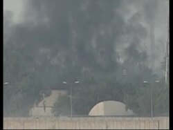 Volley of rockets or mortars fired toward the US-protected Green Zone News Clip